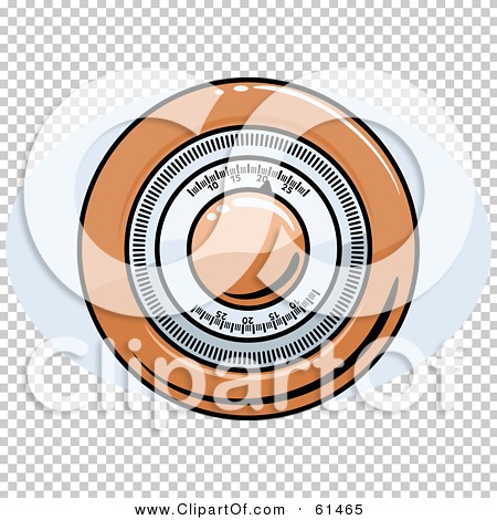 Free  Rf  Clipart Illustration Of A Retro Orange Round Thermostat