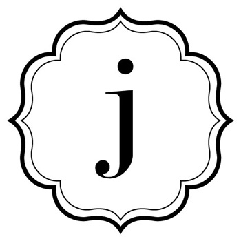 Monogram Scallop J Mix And Match Stamp Design By Three Designing