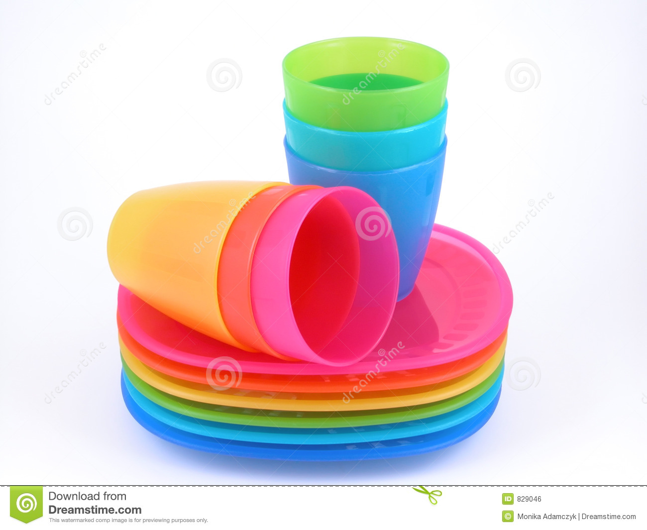 Plastic Cups And Plates Royalty Free Stock Image   Image  829046
