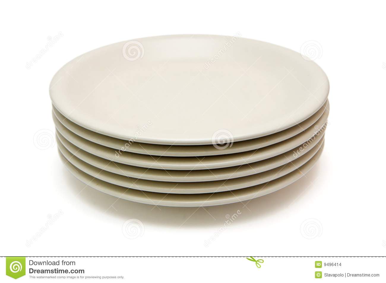 Stack Of Beige Dinner Plates Stock Images   Image  9496414