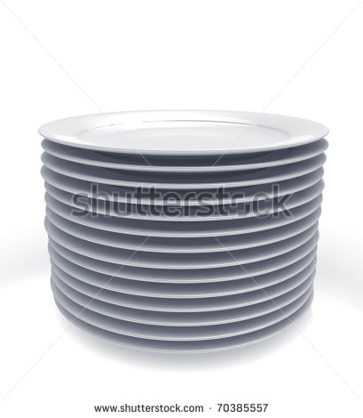 Stack Of Dinner Plates Clipart Stack Of Plates   Stock Photo