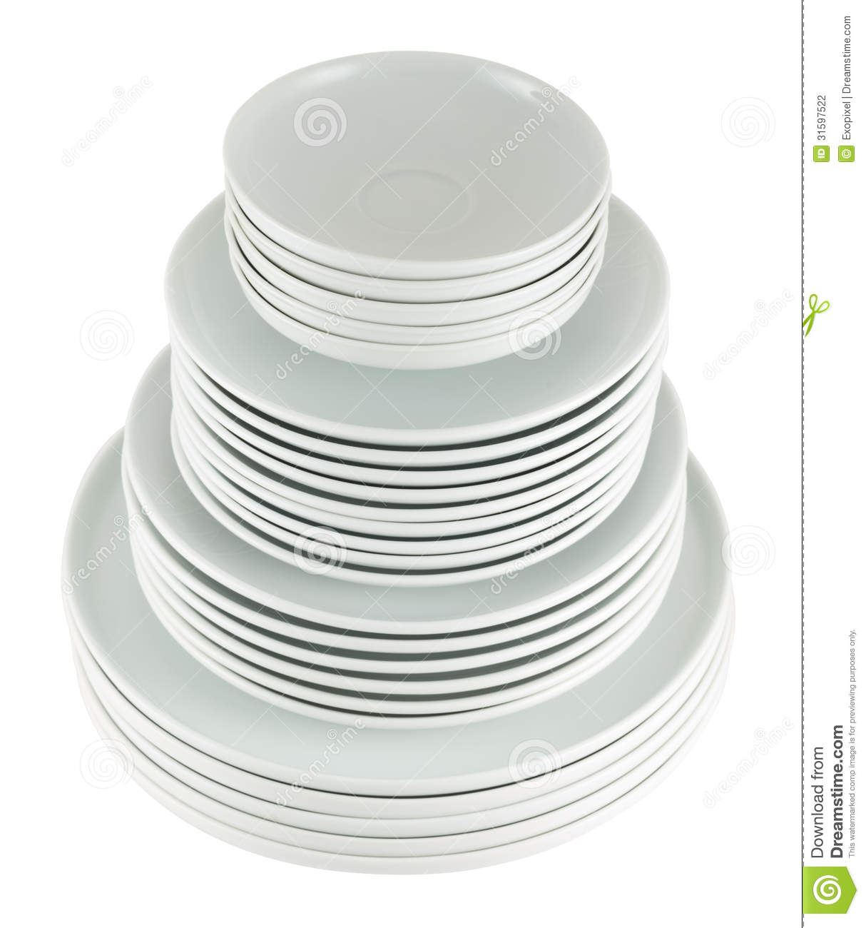 Stack Of Dishes Clipart Pile Of Clean White Dish