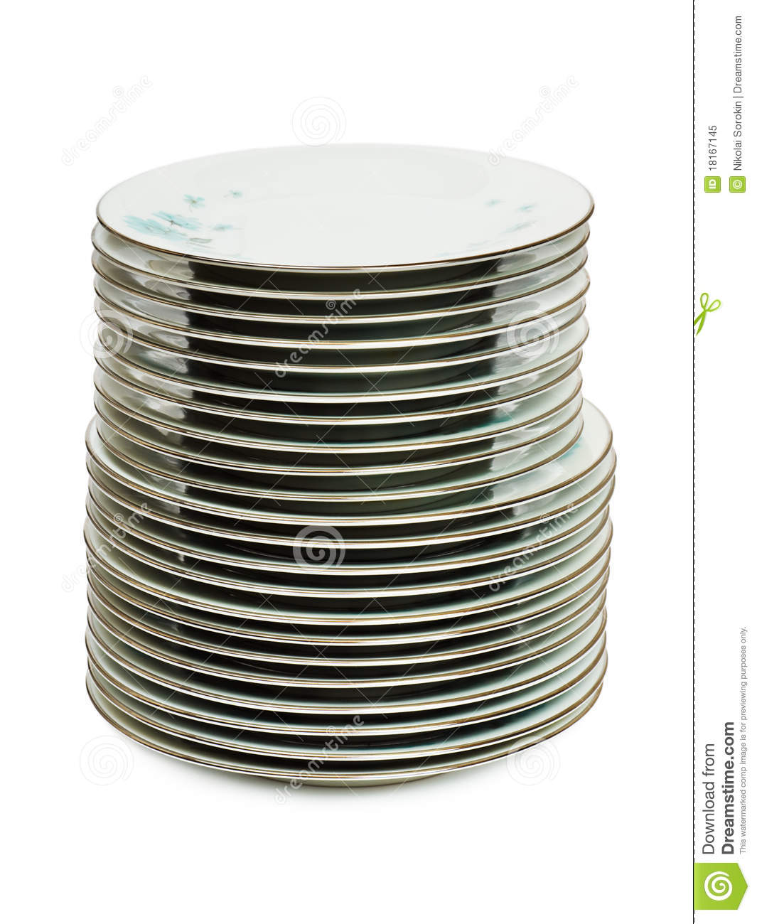 Stack Of Dishes Clipart Stack Of Plates Isolated On