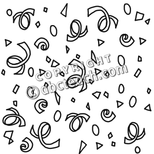 Clip Art  Confetti  B W    Party   Celebration   Holiday   Preview 1