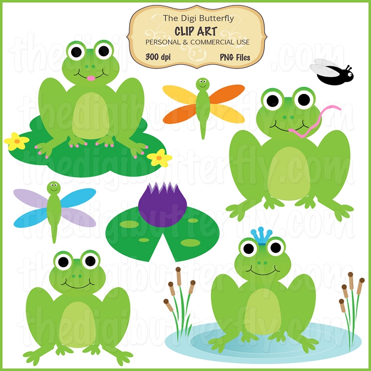 Frog Pond Clip Art Set
