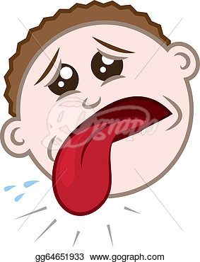 Tongue Sticking Out With Disgusted Face  Clipart Drawing Gg64651933