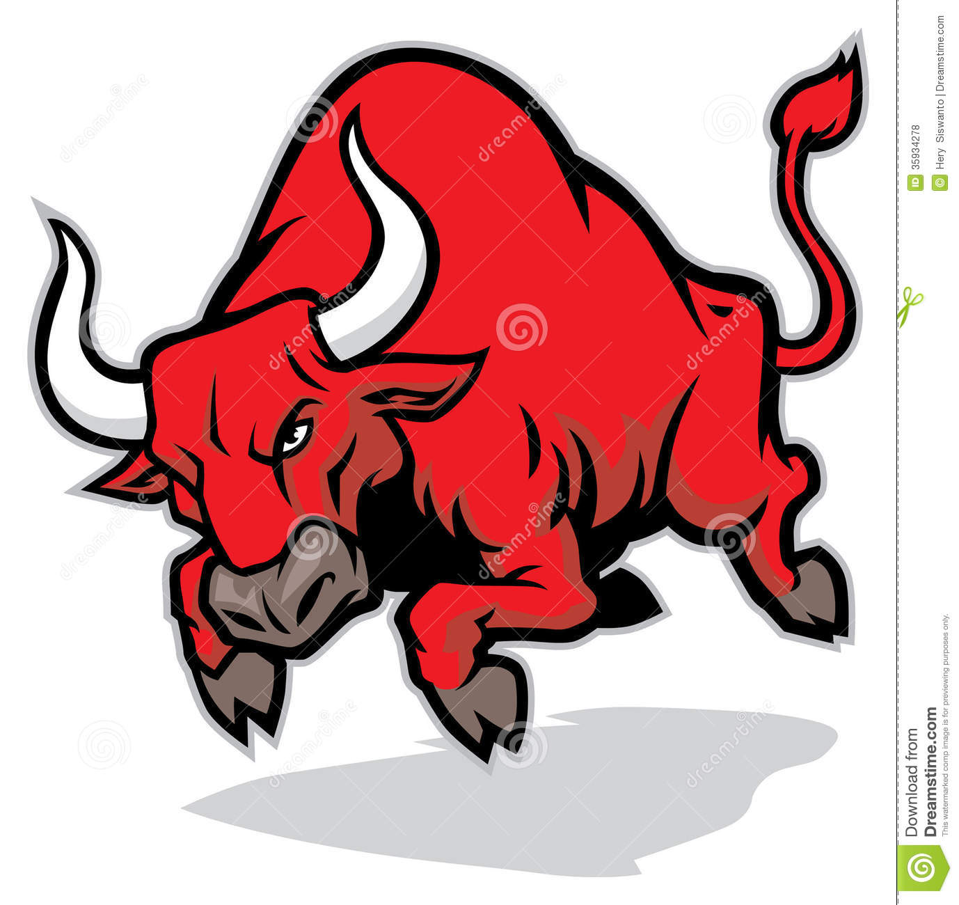 Angry Bull Attack Royalty Free Stock Photos   Image  35934278