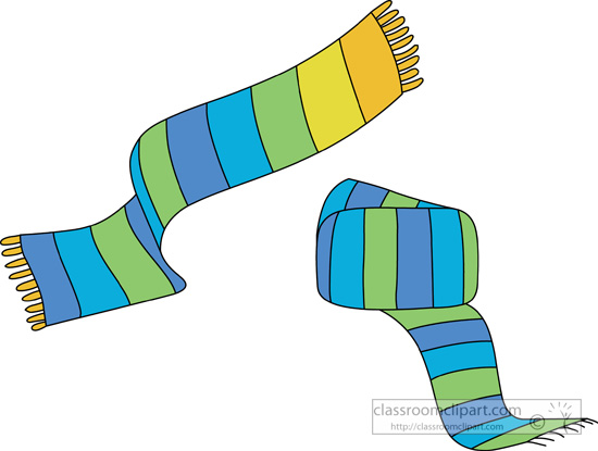 Clothing   Winter Cloths Knit Scarf 05   Classroom Clipart