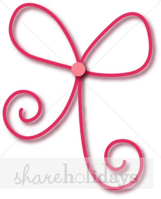 Pink Ribbon Bow Clipart