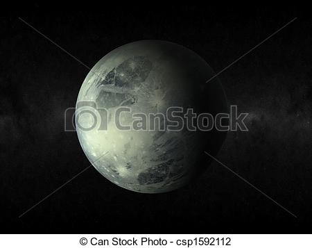 Planet   3d Rendering Of The Planet Pluto Csp1592112   Search Clipart
