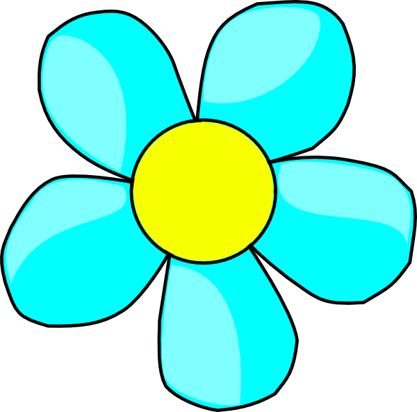 Sky Blue Flower Clip Art At Clker Com   Vector Clip Art Online