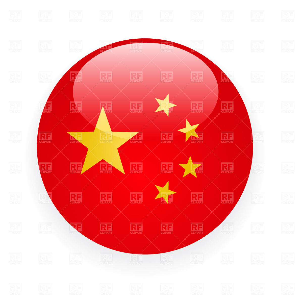 China Button Flag Icon Download Royalty Free Vector Clipart  Eps