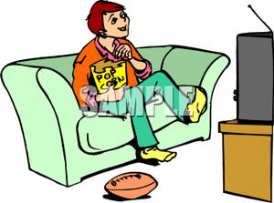 Girl Watching Tv Clipart A Boy Sitting On The Couch Watching
