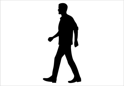 Man Walking Silhouette Graphics Standing Man Silhouette Graphics