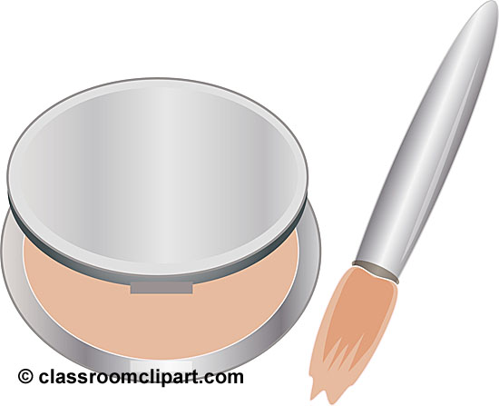 Beauty Cosmetics   Makeup Compact Brush 11   Classroom Clipart