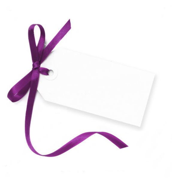 Bow Of Purple Satin Ribbon Isolated On White With Soft Shadow Image