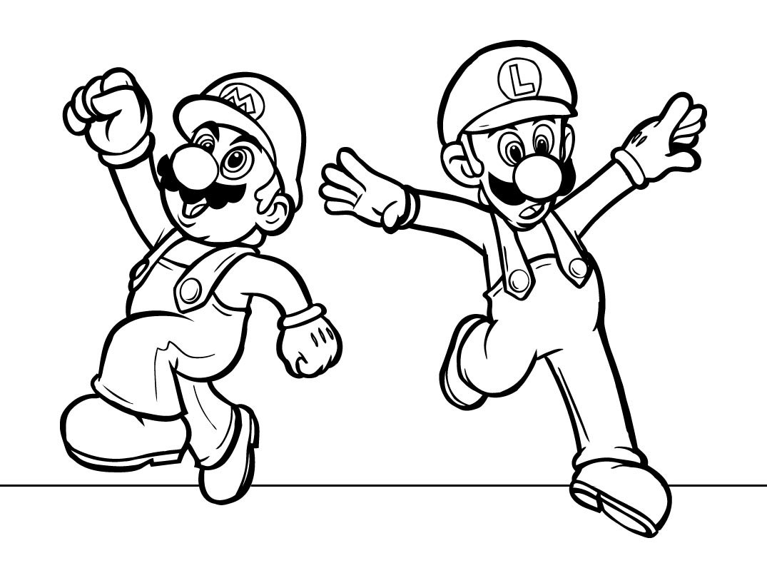Dibujos Para Pintar De Mario Bros  Dibujos Para Colorear De Mario Bros