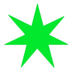 Free 7 Pointed Star Green Clipart   Free Clipart Graphics Images And