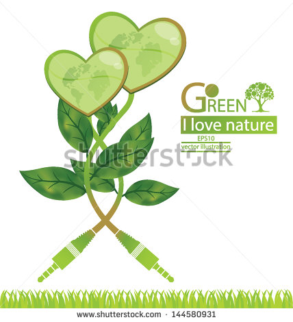 Jack Plug  Tree Design  Go Green  Save World  Vector Illustration