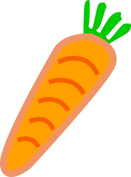 Orange Carrot With Green Leaves Clip Art At Clker Com   Vector Clip