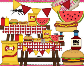 Popular Items For Bbq Clipart On Etsy