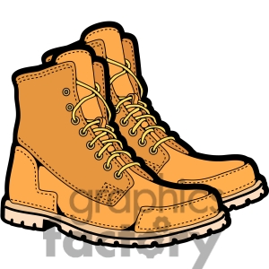 Royalty Free Mens Work Boots In Color Clipart Image Picture Art