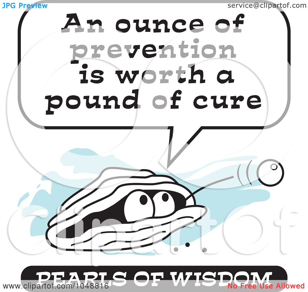 Royalty Free  Rf  Clip Art Illustration Of A Wise Pearl Of Wisdom