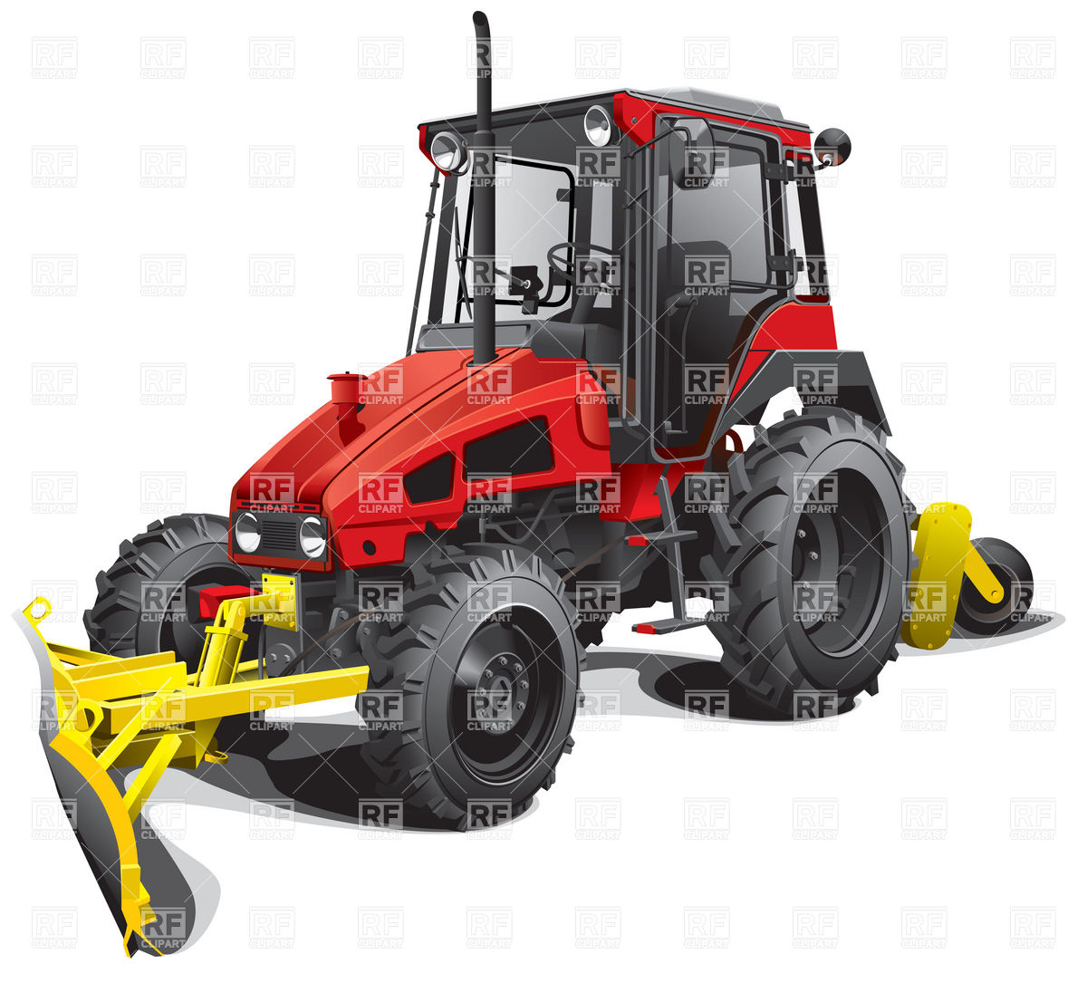 Snow Plow Tractor 6244 Transportation Download Royalty Free Vector    