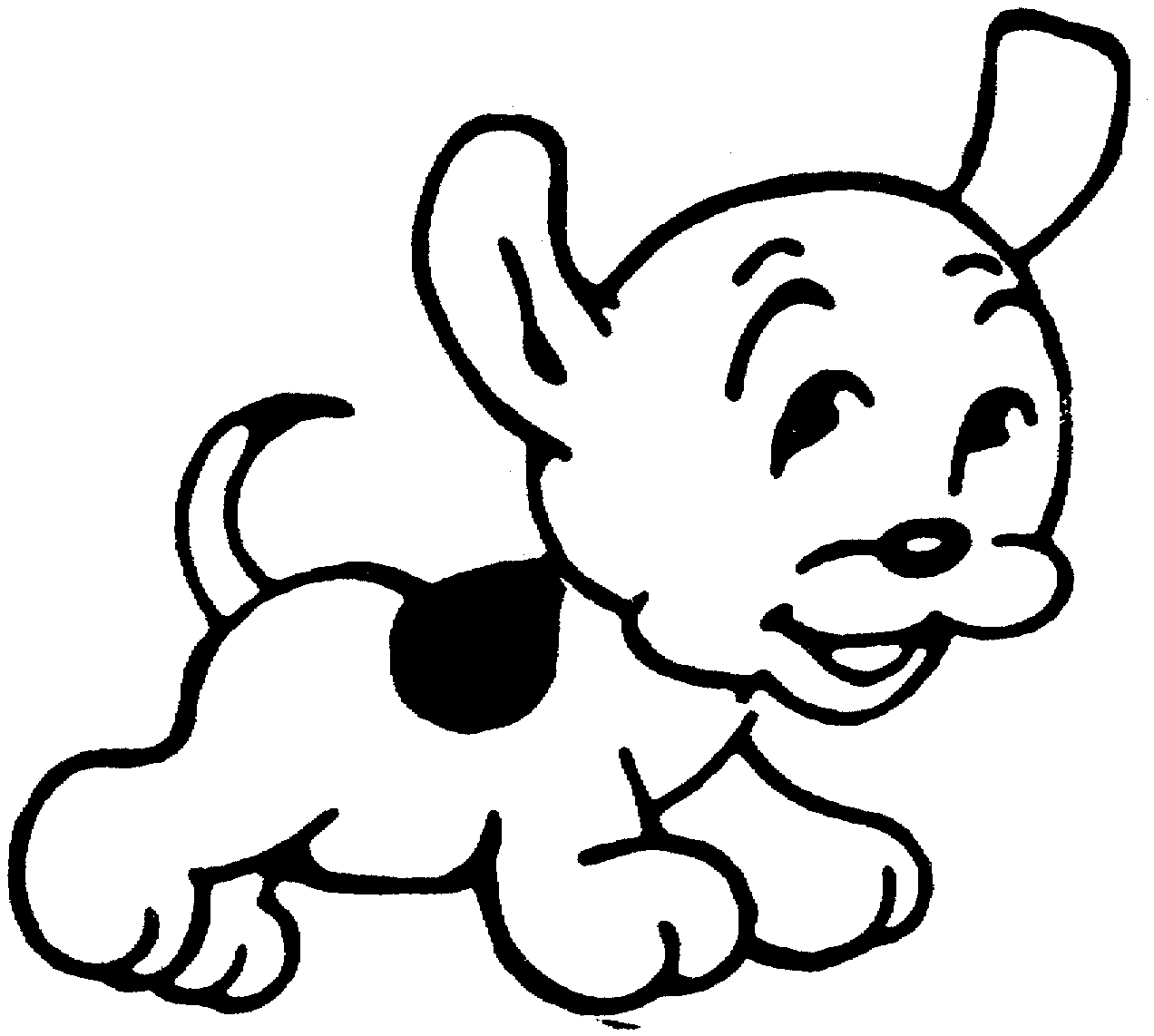 Puppy And Kitten Clipart Black And White   Clipart Panda   Free