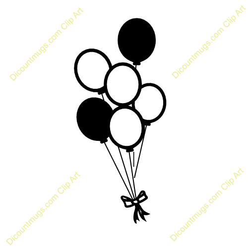 Six Balloons That Are Black And White Keywords Party Balloons