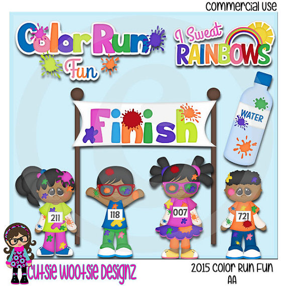 2015 Color Run Fun Aa African American Clip Art Clipart Graphics