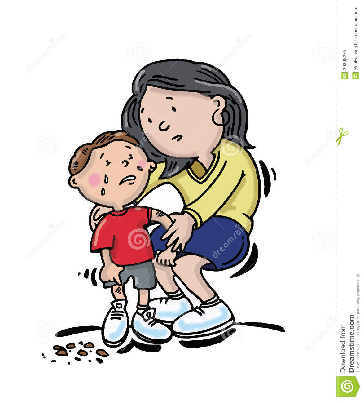 Child With Sore Knee Royalty Free Stock Photo   Image  20348275