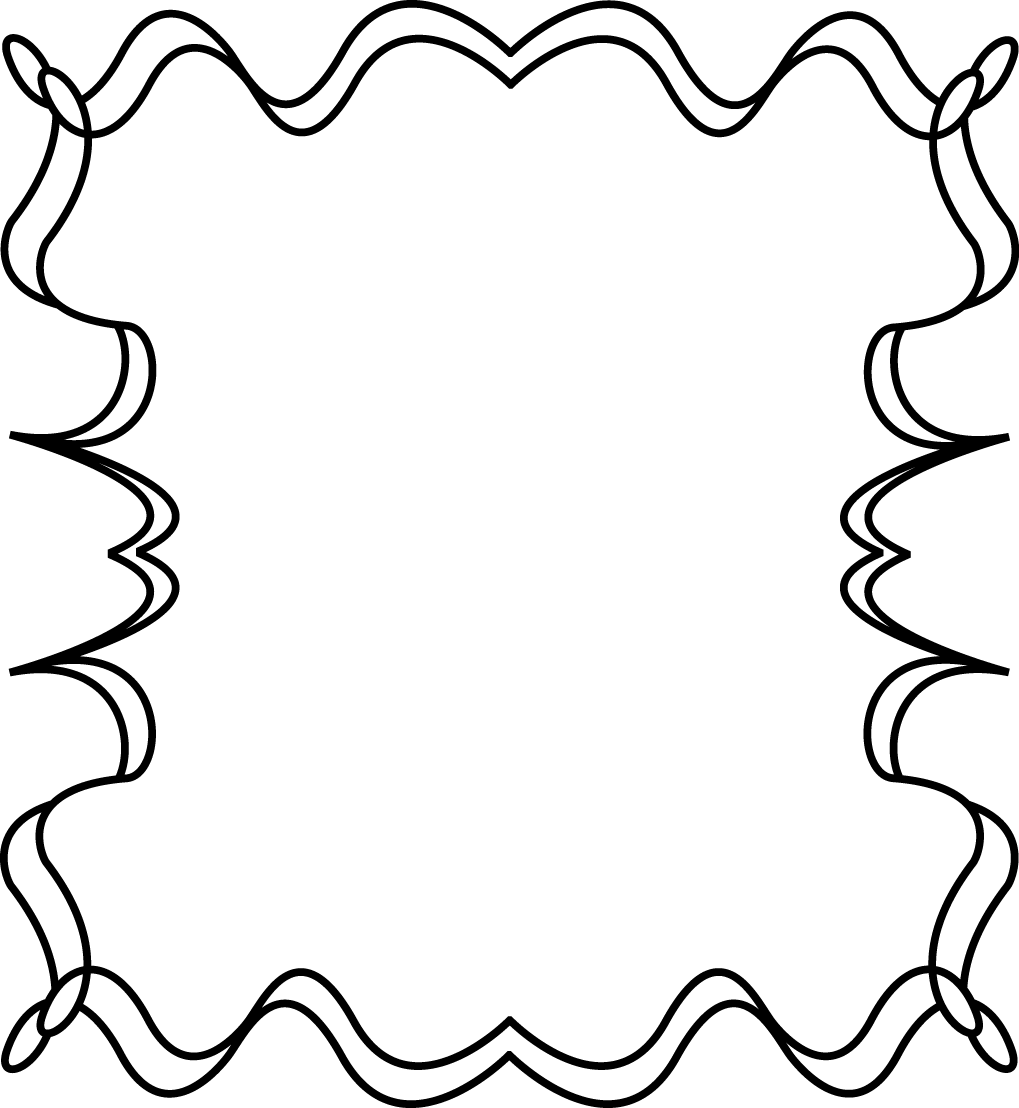 Zag Border Frame   Full Page Black And White Squiggly Zig Zag Frame