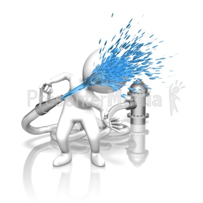 Fire Hose Spraying Clipart Drink From Fire Hose
