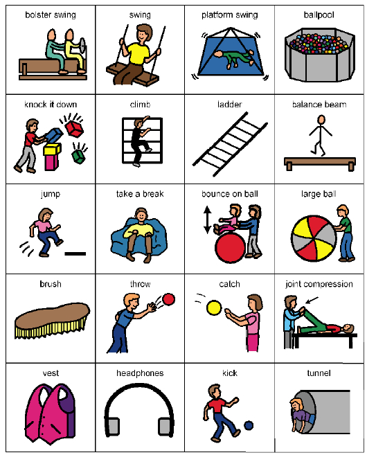 Occupational Therapy And Sensory Integration Picture Cards