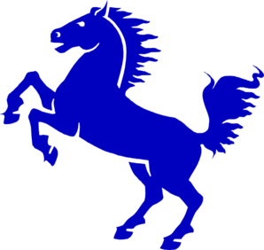 Blue Stallion Clip Art