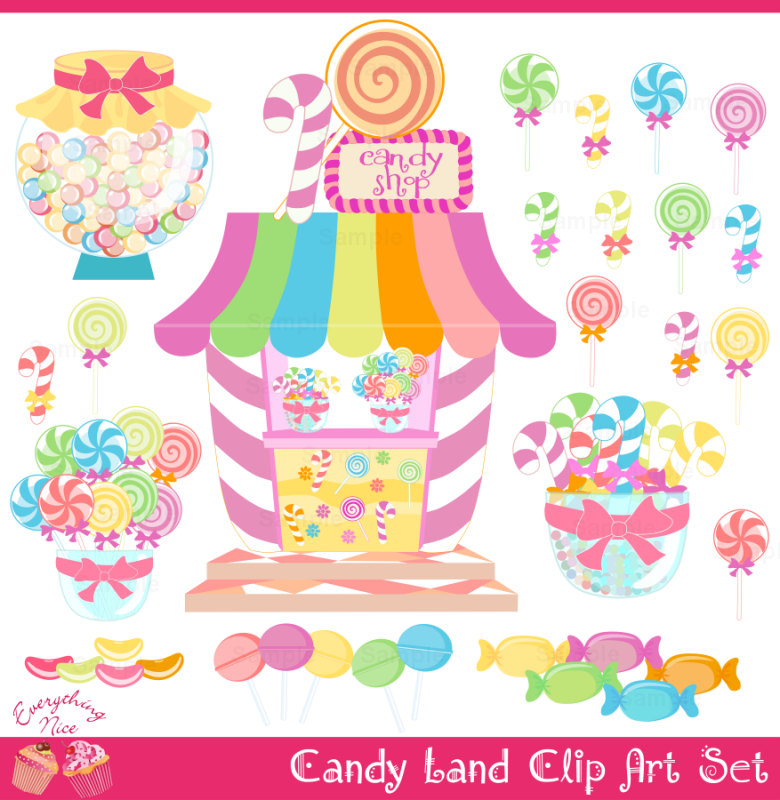 Candy Land Candy Shop Clip Art Set By 1everythingnice On Etsy