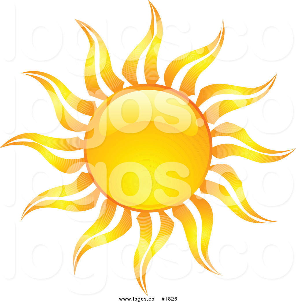 Beaming Orange Hot Summer Sun Design Logo Sizzling Orange Hot Summer