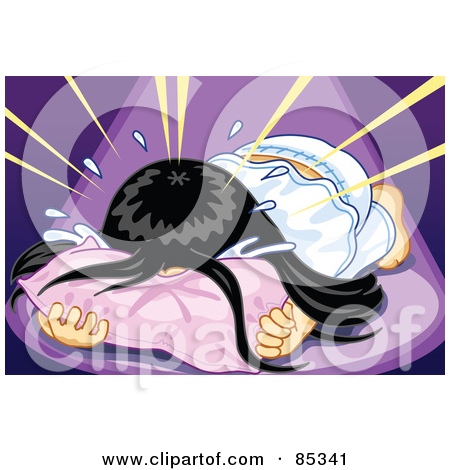 Crying Man   Free Retro Clipart Illustration By 0001141