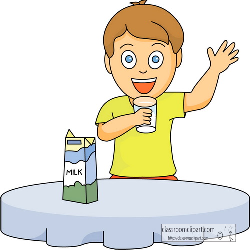 Dairy Clipart   Dairy Food Boy Drinking Milk   Classroom Clipart