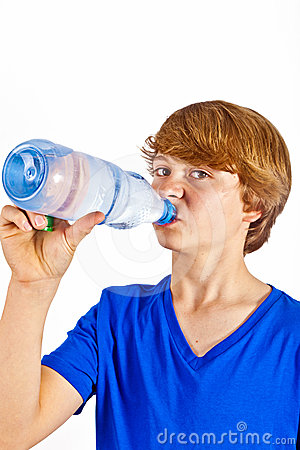 More Similar Stock Images Of   Thirsty Boy Is Drinking Water