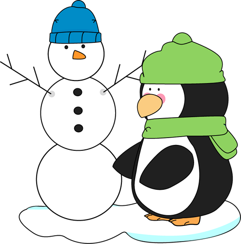 Penguin And Snowman Clip Art   Penguin And Snowman Image