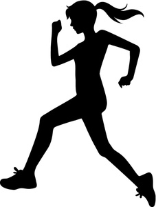 Runner Clipart Image   Girl Running Or Sprinting In A Track And Field