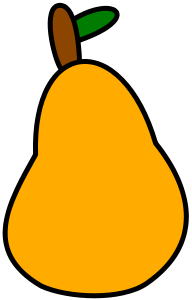 Very Simple Pear Clipart Vector Clip Art Online Royalty Free Design