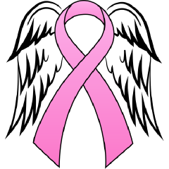 Angel Wings With Esophageal Cancer Ribbon