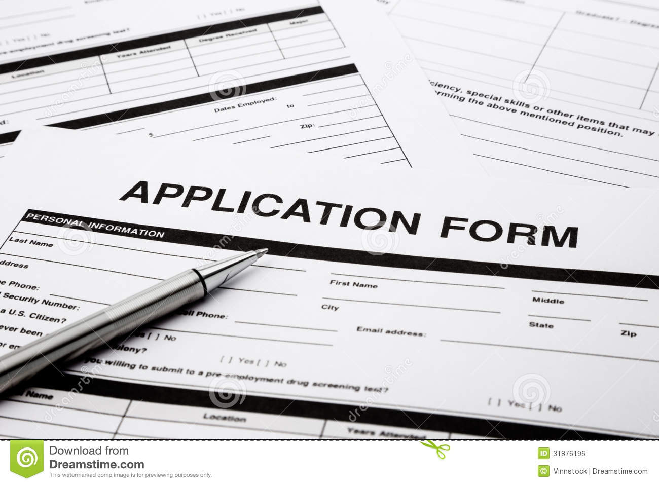 Job Application Clipart Job Application Form