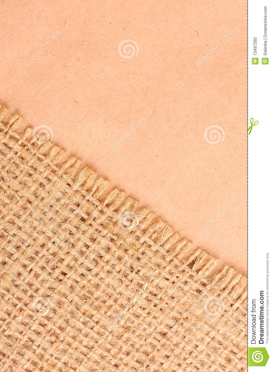 Stock Photo  Burlap And Paper Background