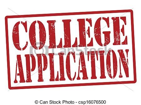 Vector Clipart Of College Application Stamp   College Application