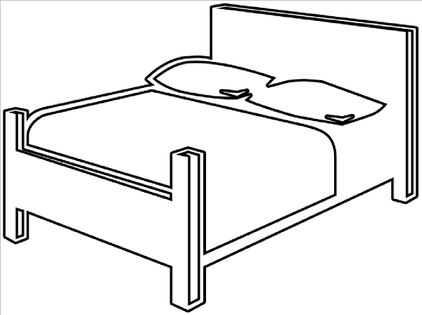 Bed Outline Clip Art At Clker Com   Vector Clip Art Online Royalty