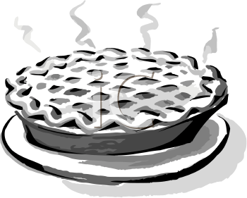 Black And White Clip Art Of A Hot Pie   Foodclipart Com